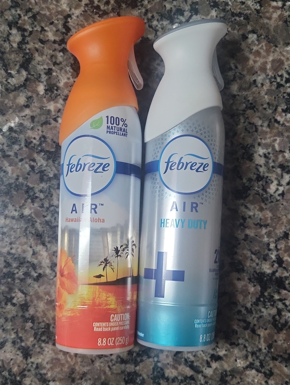 Lot of 2 Febreze AIR Twin Pack Hawaiian Aloha & Heavy Duty 8.8 fl oz each
